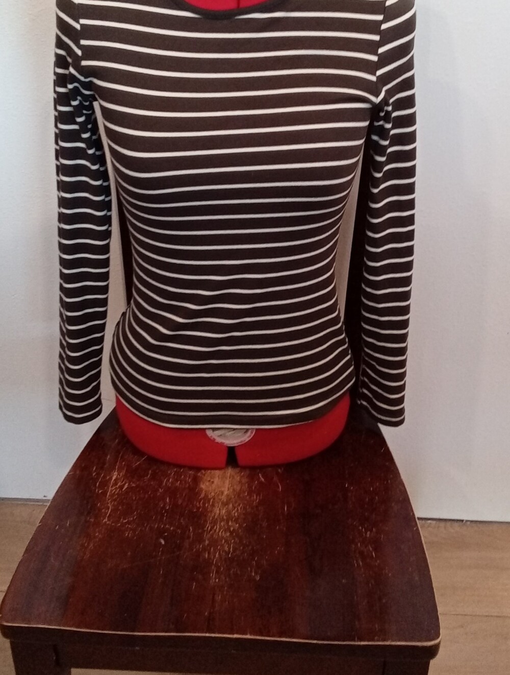 Chrome Riot XS Brown Cream Stripe Long Sleeve
